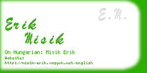 erik misik business card